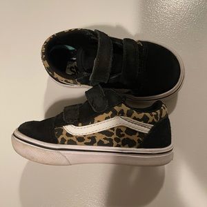 Toddler girls cheetah print vans
